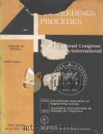 PROCEEDINGS PROCEDES THE INTERNATIONAL CONGRESS EME CONGRES INTERNATIONAL VOLUME III THEME 1   1982  PDF电子版封面     