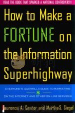 HOW TO MAKE A FORTUNE ON THE INFORMATION SUPERHIGHWAY   1994  PDF电子版封面  0062720651  LAURENCE A.CANTER AND MARTHA S 