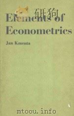 ELEMENTS OF ECONOMETRICS   1971  PDF电子版封面    JAN KMENTA 