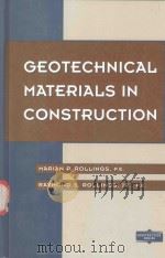 GEOTECHNICAL MATERIALS IN CONSTRUCTION   1996  PDF电子版封面  0070536651  MARIAN P.ROLLINGS 