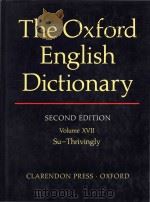 The Oxford English dictionary (Second Edition) (Volume XVII)   1989  PDF电子版封面  0198611862  J. A. Simpson ; E. S. C. Weine 