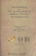 PROCEEDINGS OF THE ASSOCIATION OF ASPHALT PAVING TECHNOLOGISTS   1957  PDF电子版封面     