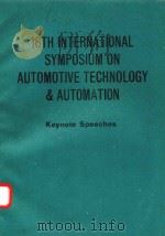 16TH INTERNATIONAL SYMPOSIUM ON AUTOMOTIVE TECHNOLOGY AND AUTOMATION     PDF电子版封面     