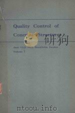 QUALITY CONTROL FOR CONCRETE STRUCTURES VOLUME 2（1979 PDF版）