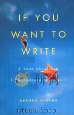 IF YOU WANT TO WRITE   1987  PDF电子版封面  1555972608  BRENDA UELAND 