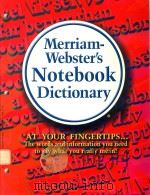 MERRIAM-WEBSTER'S NOTEBOOK DICTIONARY   1996  PDF电子版封面  9780072990911   