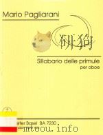 SILLABARIO DELLE PRIMULE PER OBOE   1992  PDF电子版封面     