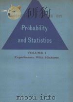 SELECTED PAPERS ON PROBABLILITY AND STATISTICS V.1 EXPERIMENTS WITH MIXTURES   1979  PDF电子版封面     