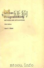 LINER PROGRAMMING   1985  PDF电子版封面  0070229821  SAUL I. GASS 