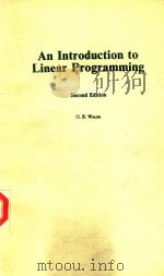 AN INTRODUCTION TO LINEAR PROGRAMMING   1985  PDF电子版封面  0471907197  G. R. WALSH 