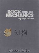 19TH U. S. SYMPOSIUM ON ROCK MECHANICS   1978  PDF电子版封面     