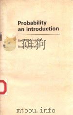 PROBABILITY AN INTRODUCTION（1986 PDF版）