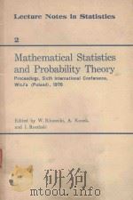 MATHEMATICAL STATISTICS AND PROBABILITY THEORY   1980  PDF电子版封面  038790493X  W. KLONEEKI 