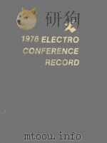 1978 ELECTRO CONFERENCE RECORD（1978 PDF版）