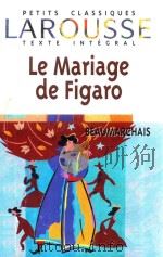 LA FOLLE JOURNEE OU LE MARIAGE DE FIGARO     PDF电子版封面  2038716110  BEAUMARCHAIS 