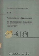 GEOMETRICAL APPROACHES TO DIFFERENTIAL EQUATIONS（1979 PDF版）