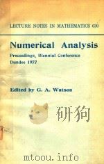 NUMERICAL ANALYSIS   1978  PDF电子版封面  3540085386  ED. BY  G. A. WATSON 