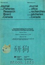 REPRINTED FORM JOURNAL OF THE FISHERIES RESEARCH BOARD OF CANADA  REIMPRESSION DU JOURNAL DE L'（1976 PDF版）