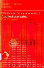 STATISTICS FOR THE SOCIAL SCIENTIST:2 APPLIED STATISTICS（1968 PDF版）