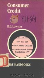 Consumer credit   1980  PDF电子版封面  712103996  R. G. Lawson 