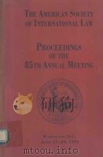 THE AMERICAN SOCIETY OF INTERNATIONAL LAW PROCEEDINGS OF THE 85TH ANNUAL MEETING   1991  PDF电子版封面     