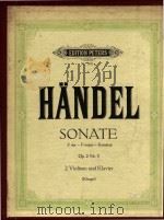 Sonate F dur Op.2 Nr3     PDF电子版封面    G.F.Handel曲 