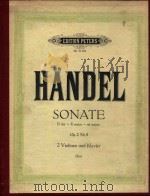 Sonate E dur Op.2 Nr.9     PDF电子版封面    G.F.Handel曲 
