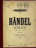 Sonate G moll Op.2 Nr.8     PDF电子版封面    G.F.Handel曲 