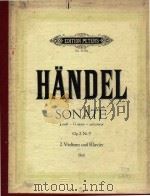 Sonate G moll Op.2 Nr.7     PDF电子版封面    G.F.Handel曲 