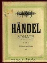 Sonate G moll Op.2 Nr.6     PDF电子版封面    G.F.Handel曲 