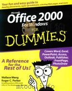 MICROSOFT OFFICE 2000 FOR WINDOWS FOR DUMMIES   1999  PDF电子版封面  0764504525  WALLACE WANG & ROGER C.PARKER 