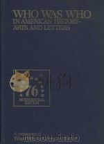 Who Was Who in American History-Arts and Letters   1975  PDF电子版封面  0837933013  A Component of Who s Who in Am 