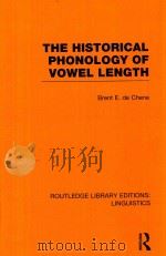 THE HISTORICAL PHONOLOGY OF VOWEL LENGTH（1985 PDF版）
