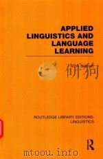 APPLIED LINGUISTICS AND LANGUAGE LEARNING（1974 PDF版）