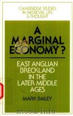 A MARGINAL ECONOMY？EAST ANGLIAN BRECKLAND IN THE LATER MIDDLE AGES   1989  PDF电子版封面  9780521073141  MARK BAILEY 