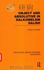 OBJECT AND ABSOLUTIVE IN HALKOMELEM SALISH   1988  PDF电子版封面  9780415727488  DONNA B.GERDTS 