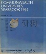 COMMONWEALTH UNIVERSITIES YEARBOOK 1992 VOLUME 3（1992 PDF版）
