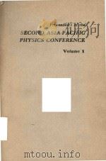Proceedings of the Second Asia-Pacific Physics Conference Volume 1   1987  PDF电子版封面  9971502682  S. Chandrasekhar 