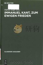Immanuel Kant Zum ewigen Frieden   1995  PDF电子版封面  3050026930  Otfried Hoffe 