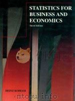 STATISTICS FOR BUSINESS AND ECONOMICS THIRD EDITION   1994  PDF电子版封面  0673463257  HEINZ KOHLER 