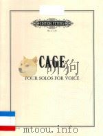 FOUR SOLOS FOR VOICE     PDF电子版封面    CAGE 