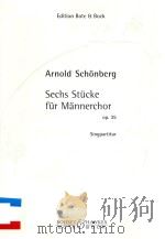 SRNCHS STUCKE FUR MANNERCHOR OP.35 SINGPARTITUR     PDF电子版封面     