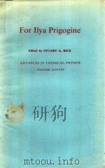 FOR ILYA PRIGOGINE VOLUME XXXVIII（1978 PDF版）