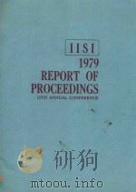 IISI 1979 REPORT OF PROCEEDINGS 13TH ANNUAL CONFERENCE（1980 PDF版）