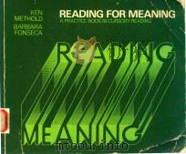 READING FOR MEANING A PRACTICE BOOK IN CURSORY READING（1974 PDF版）