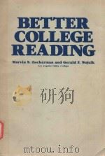 Better college reading     PDF电子版封面    Marvin S.Zuckerman 