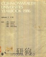 COMMONWEALTH UNIVERSITIES YEARBOOK 1986 VOLUME C-H（1986 PDF版）