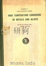 HIGH TEMPERATURE CORROSION OF METALS AND ALLOYS JIMIS-3（1982 PDF版）