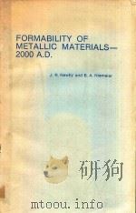 Formability of metallic materials--2000 A.D.   1982  PDF电子版封面     