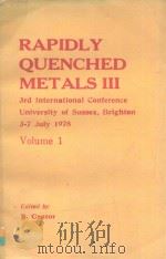 RAPIDLY QUENCHED METALS III VOLUME 1（1978 PDF版）